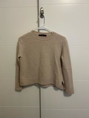 Jenni Kayne Soft Crewneck Sweater in Light Beige